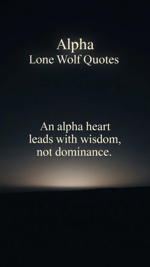 Alpha Lone Wolf Quotes