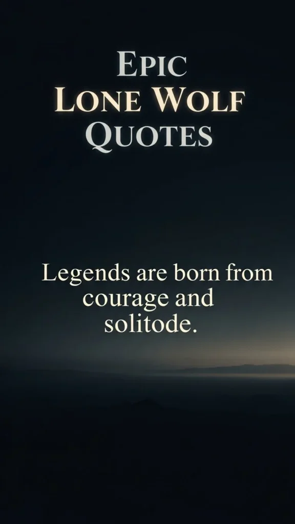 Epic Lone Wolf Quotes