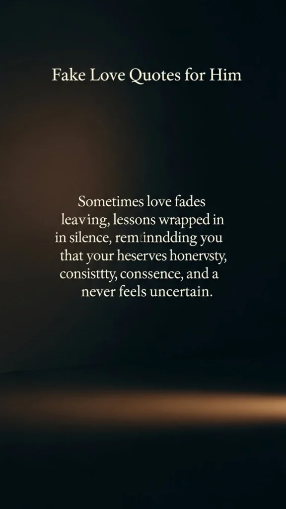 Fake love quotes for him