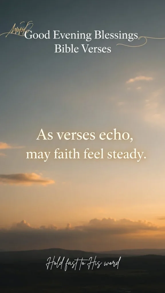 Good Evening Blessings Bible Verse