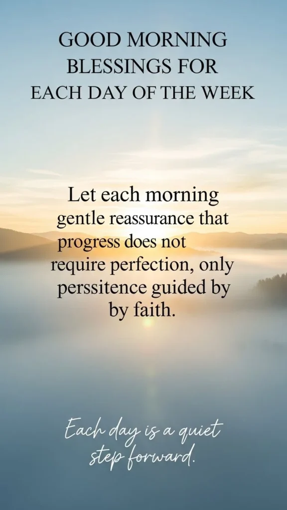 Good Morning Blessings for Each Day of the Week