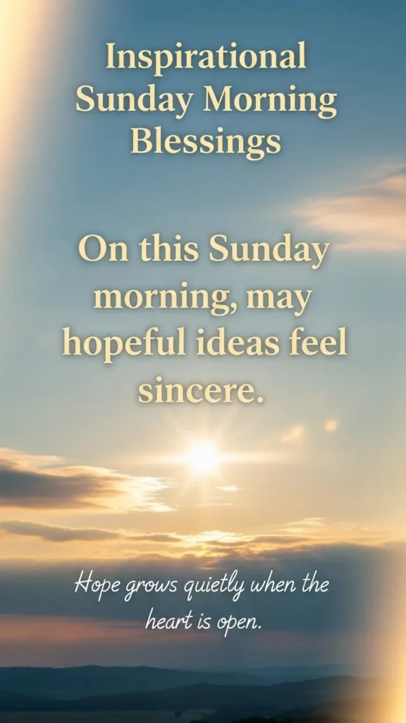 Inspirational Sunday Morning Blessings