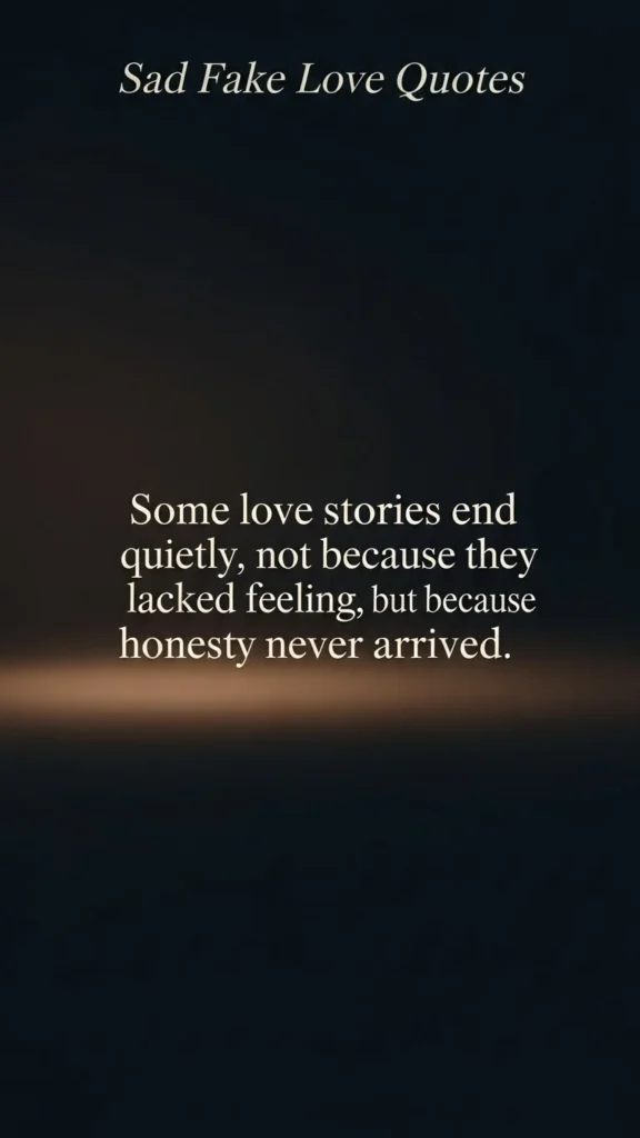 Sad fake love quotes
