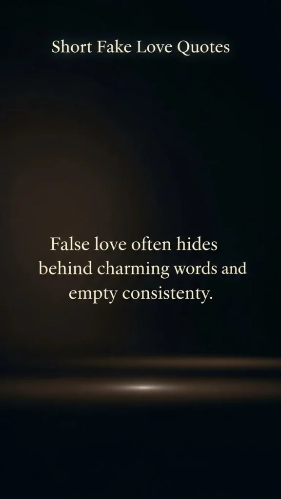 Short fake love quotes