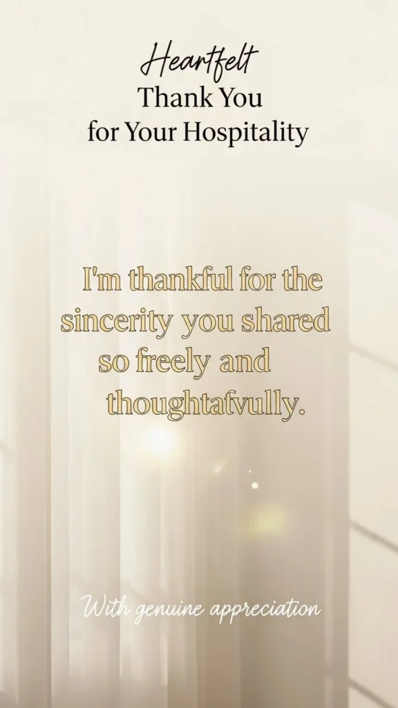 heartfelt thank you note for hospitality